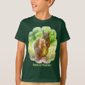 リス・ウォッチャー動物絵を描のアートワーク・キッズ Tシャツ (正面)