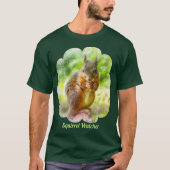 リス・ウォッチャー絵画ーの動物のアートワークユニセックス Tシャツ (正面)