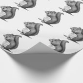 リス: オリジナルの鉛筆のスケッチ: 動物、齧歯動物 ラッピングペーパー (角)