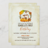 リス&カボキンズ誕生日パーティー招待状 招待状 (正面/裏面)