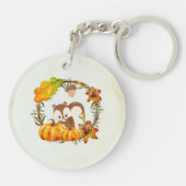 リス・カボチャ素朴リース キーホルダー (裏面)