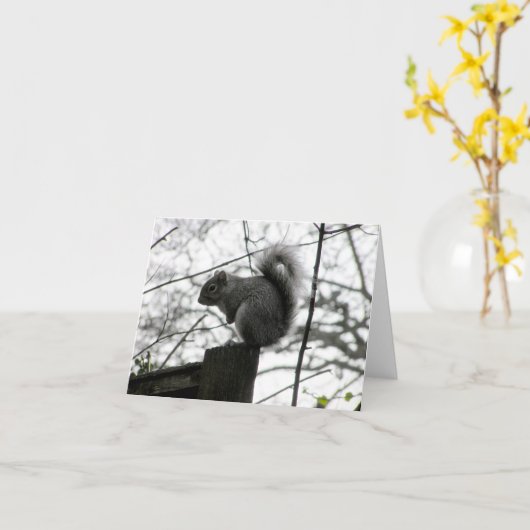 リス・カード カード (黄色い花)