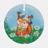 リス ガラスオーナメント (裏面)