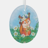 リス ガラスオーナメント (正面右)