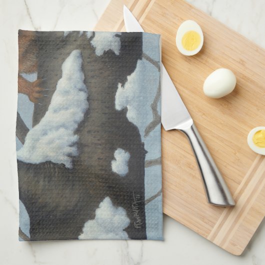 リス キッチンタオル (四つ折り)