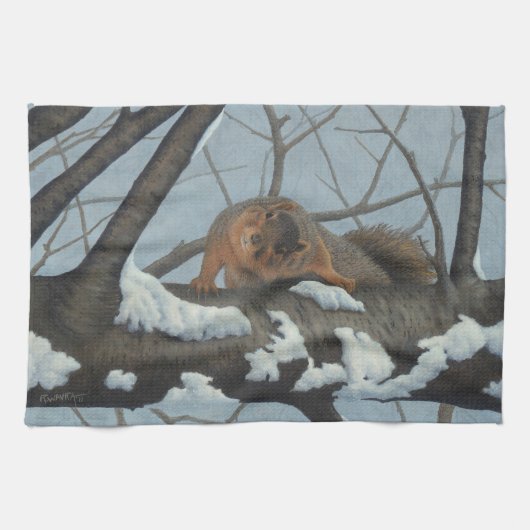 リス キッチンタオル (横)