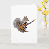 リス・ギター カード (黄色い花)