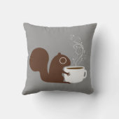 リス・コーヒー好き |おもしろい動物愛好家 クッション (裏面)