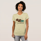 リス・コーヒー好き |目が覚めている Tシャツ (正面フル)