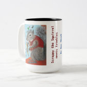 リス・コーヒー・マグをこすり落とす ツートーンマグカップ (正面左)