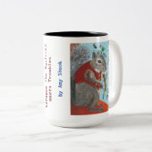 リス・コーヒー・マグをこすり落とす ツートーンマグカップ (正面右)