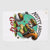 リス・ゴルファーの喜び ゴルフタオル (横)