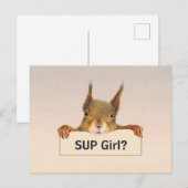 リス・サップ・ガール？カスタムテキスト ポストカード (正面/裏面)