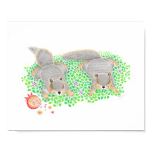 リス ザクロ Nursery Art
