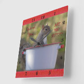 リス・シチュー…気でも狂ったか?!? スクエア壁時計 (傾斜)