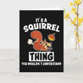 リス シルエット ギフト そのもの カード (黄色い花)