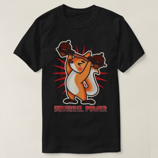 リス・ジムレンジャー強おもしろい力 Tシャツ (デザイン正面)