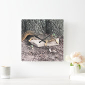 リス スクエア壁時計 (ホーム)