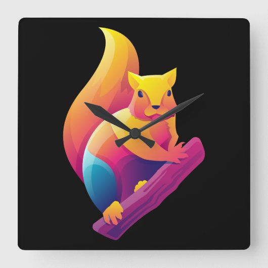 リス スクエア壁時計 (正面)