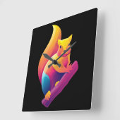 リス スクエア壁時計 (傾斜)