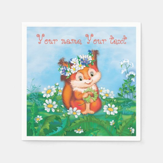 リス スタンダードカクテルナプキン (正面)