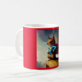 リス・スーパーヒーロー コーヒーマグカップ (正面左)