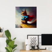 リス・スーパーヒーロー ポスター (ホームオフィス)