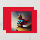 リス・スーパーヒーロー ポストカード (正面/裏面)