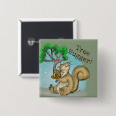 リス・ツリー・ハガー 缶バッジ (正面&裏面)