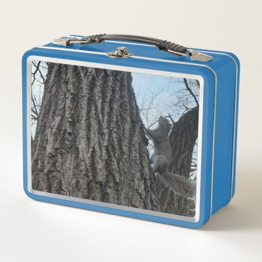 リス/ツリー メタルランチボックス (正面)