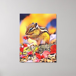リス デジタルアート 絵画 キャンバスプリント