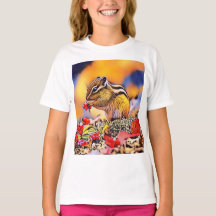 リス・デジタ絵画ル・アートのTシャツ