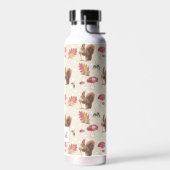 リス&トアドストールズ秋のパターパーソナライズされたン ウォーターボトル (左面)