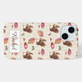 リス&トアドストールズ秋のパターパーソナライズされたン Case-Mate iPhoneケース (裏面 (横))
