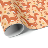 リス&ドングスバックヤード秋誕生日 ラッピングペーパー (ロールコーナー)