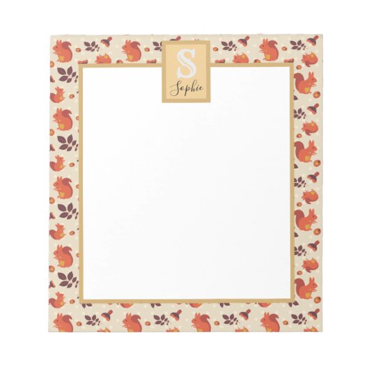 リス ノートパッド (正面)