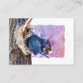 リス パープル 水彩 ヴァレンタインデー ノートカード (正面)
