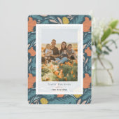 リス&ピネコーンクリスマスホリデーフォトカード 招待状 (スタンド正面)