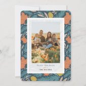 リス&ピネコーンクリスマスホリデーフォトカード 招待状 (正面)