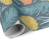 リス&ピネコーンクリスマスホリデー ラッピングペーパー (ロールコーナー)