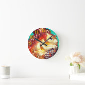 リス·ピネコーンヴィンテージ秋冬 ラウンド壁時計 (ホーム)