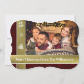 リス・フォトボム家族の写真クリスマスファンシー シーズンカード (正面)