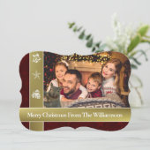 リス・フォトボム家族の写真クリスマスファンシー シーズンカード (スタンド正面)