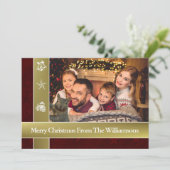 リス・フォトボム家族の写真クリスマス シーズンカード (スタンド正面)