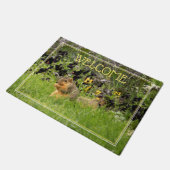 リス·フォト·ウェルカム ドアマット (アングル)