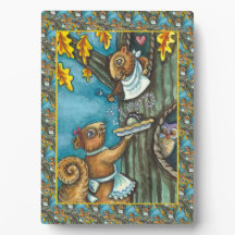 リス&フクロウ感謝祭、自家製のアコーンパイ