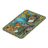 リス&フクロウ感謝祭、自家製のアコーンパイ マグネット (左側)