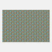 リス&フクロウ感謝祭、自家製のアコーンパイ ラッピングペーパーシート (正面2)