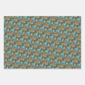 リス&フクロウ感謝祭、自家製のアコーンパイ ラッピングペーパーシート (正面)