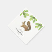 リス – ベビーシャワー スタンダードカクテルナプキン (角)